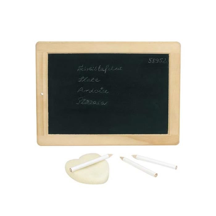 Lot De 2 Tableaux Ardoise 20x30cm Avec Cadre Bois - Marqueurs Inclus - Idéal Pour Enfants, école, Restaurant Ou Décoration Maison