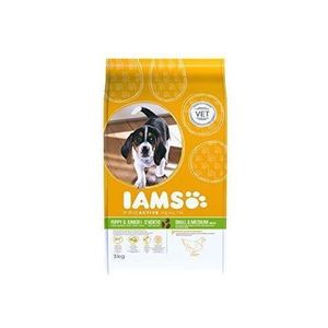 IAMS Croquettes au poulet - Petite et moyenne race - 3kg - Pour chiot