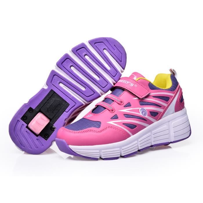 Filles Heelys du nouveau garçon Chaussures enfants baskets respirante