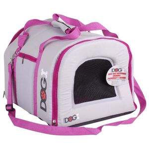 Sac de voyage avec anse de transport - Gris et rose - Pour chien