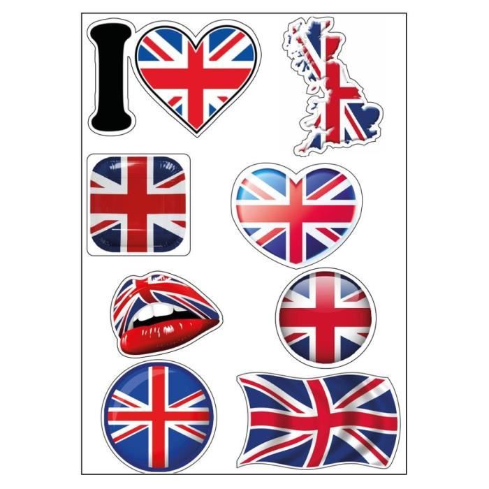 Planche de stickers Angleterre Achat / Vente stickers Cdiscount