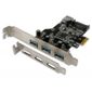 CARTE GRAPHIQUE CONNECTLAND - Carte PCI-E USB 3.0 - 3 ports + 1