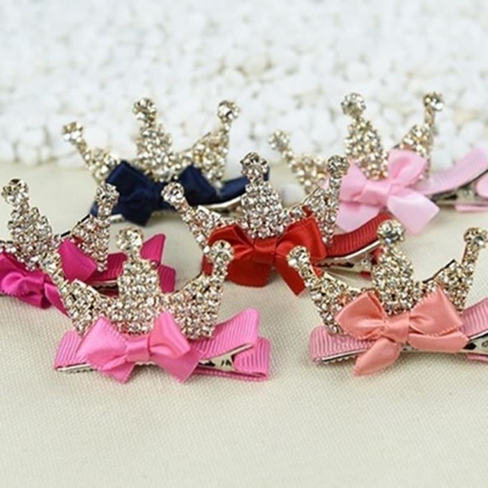 FIXATION DEXTENSIONS jeunes filles crystal barrettes couronne arc princ