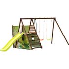 BALANCOIRE - PORTIQUE - STATION DE JEUX  SOULET Aire de jeux bois CHANTEMERLE