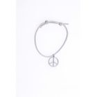 BRACELET - GOURMETTE Bracelet Peace Gris - vetement f…