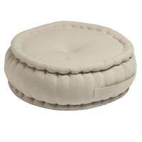 Collection TARA Pouf Rond de sol 33x12cm beige Collection TARA Pouf Rond de sol 33x12cm beige