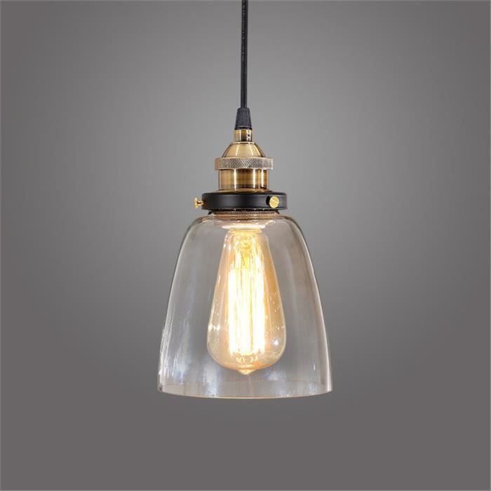 Lampe suspension design á´14,5cm retro industriel forme cloche en ... Désign Couloir Lustres