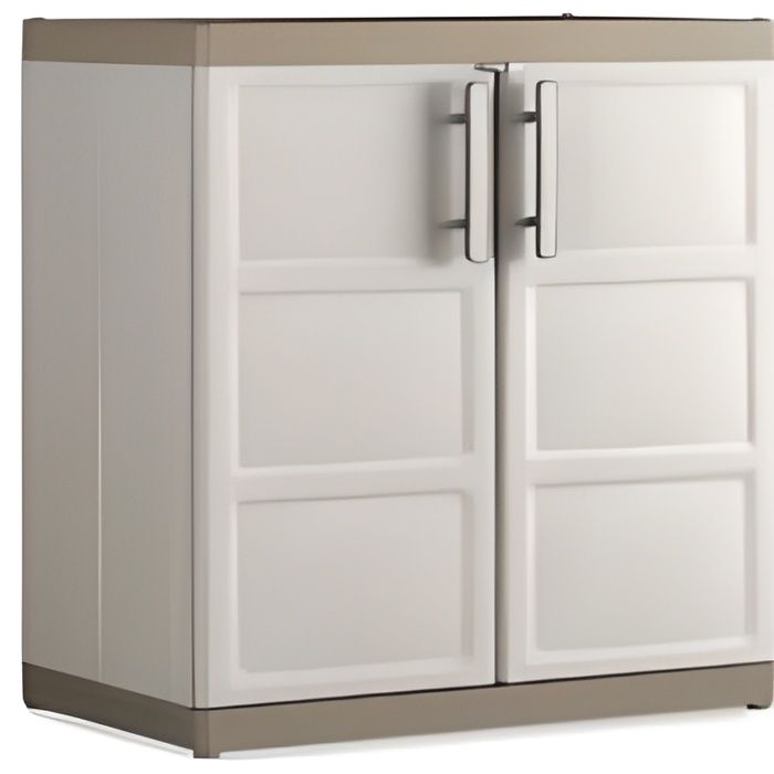 Armoire de rangement basse XL Excellence Sable/Beige Achat / Vente