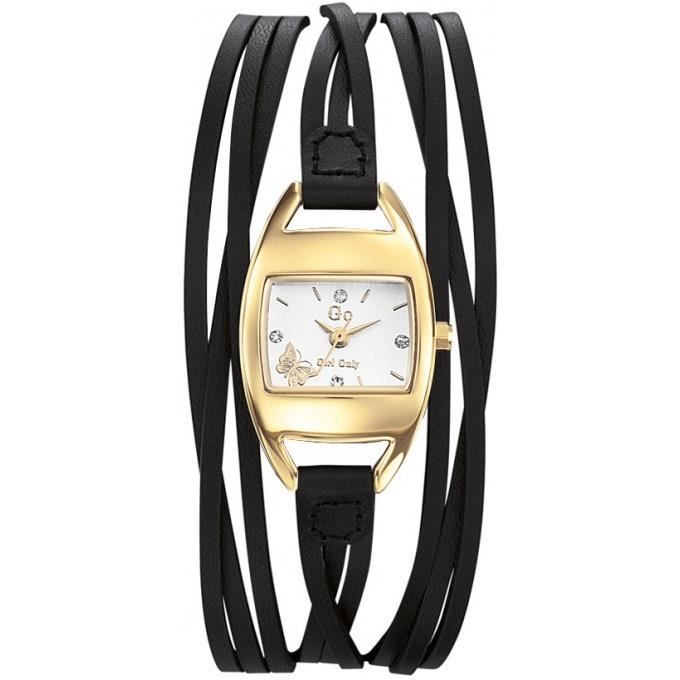 Montre Go 698247 Montre Noire Acier Fantaisie Femme La montre