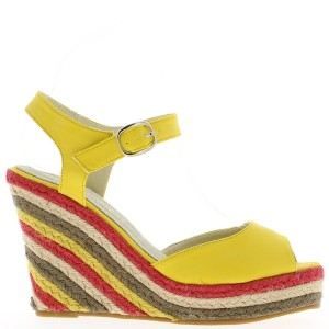 sandale talon jaune
