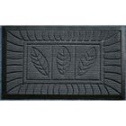 PAILLASSON - DECROTTOIR Tapis d'entrée 45x75 cm feuilles coloris gris