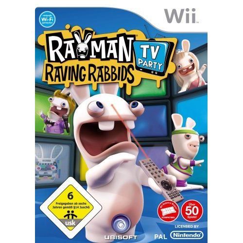 wii game rayman raving rabbids tv party