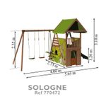 BALANCOIRE - PORTIQUE - STATION DE JEUX  SOULET Aire de jeux bois SOLOGNE