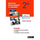 SCOLAIRE / UNIVERSITAIRES Cd-rom sciences économiques et sociales ; 2de 2...