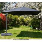 PARASOL - OMBRAGE  Parasol déporté rotatif 360° carré 3x3m noir