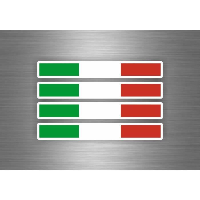 Autocollants Drapeau Italien Autodomy ×6 | Stickers Voiture/Moto/Casque | Racing Tuning Sport