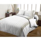 PARURE DE COUETTE CASATXU Housse 220x240cm + 2 Taies ROAD BEIGE