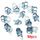 50pcs Mini Charms Acrylique bébé Sucettes Douche F