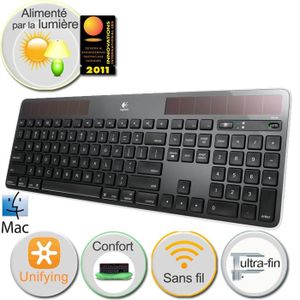 CLAVIER - PAVE NUMERIQUE Logitech Solar Keyboard K750 Black for Mac