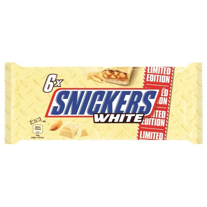 Snickers White Chocolat Barres LIMITED EDITION 6 X 49g - Achat / Vente ...