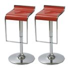 TABOURET Lot de 2 tabourets de bar "MORSE" Rouges