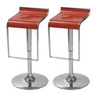 TABOURET Lot de 2 tabourets de bar "MORSE" Rouges