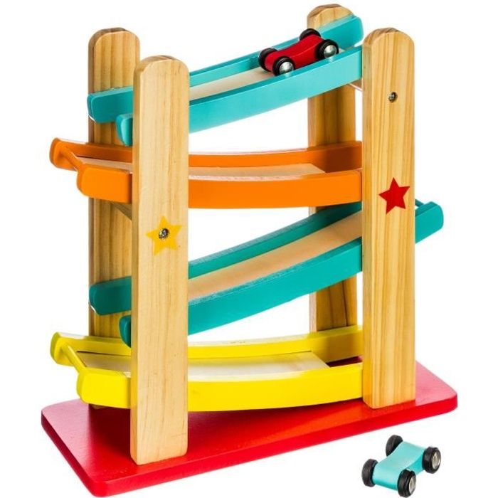 Toboggan de Course / Cascade + 2 Voitures en bois Achat / Vente