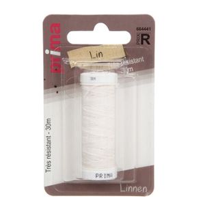 Bobine de fil lin - 30m - Blanc