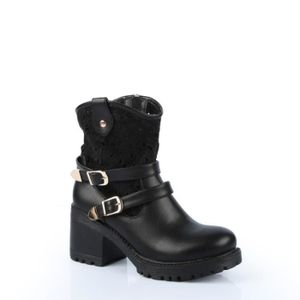 bottines noires talons epais achat vente pas cher bottines noires talons epais achat vente pas cher