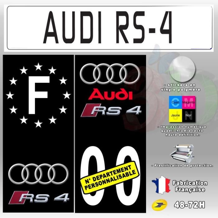 Stickers Plaque Immatriculation Style Full Black, Région Sud 13, Lot De 4, Vinyle Extérieur 3-5 Ans