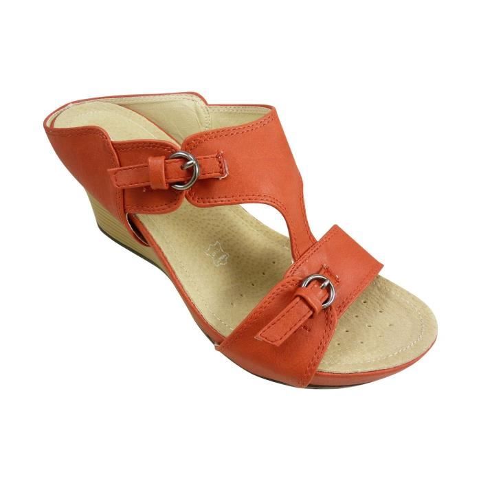 mule fermée cuir femme