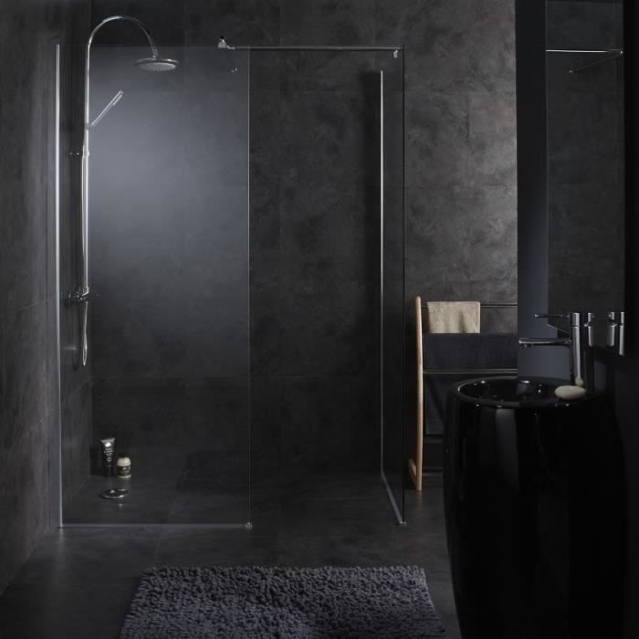 paroi de douche walk in 80cm + 80cm x 195cm Double parois de douche