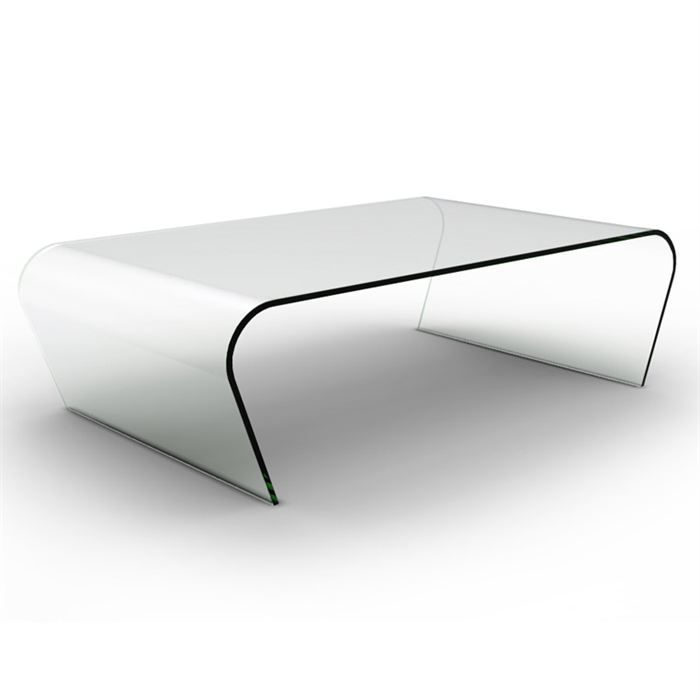 table verre courbe