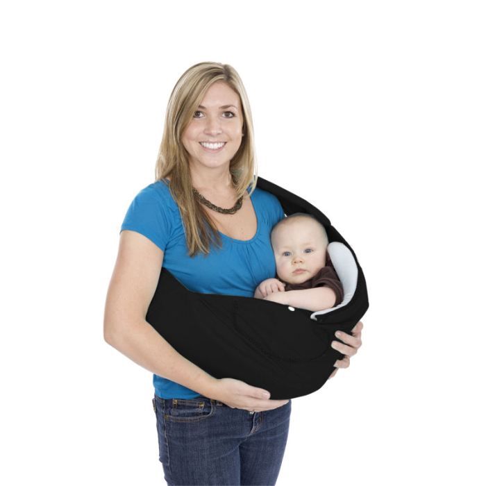 Écharpe De Portage CPJJ Noir - Porte-bébé 0-36 Mois | Jusqu'à 20kg | Coton Respirant | Réglable