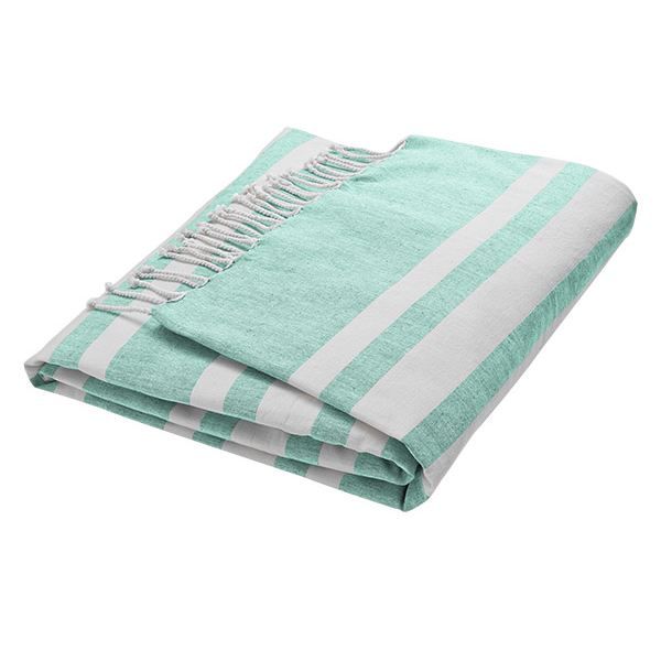 SERVIETTE DE PLAGE Serviette de plage Fouta Vert menthe 100x200cm ?