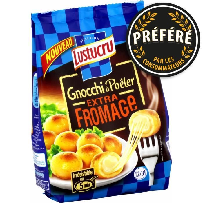 Lustucru Gnocchi à poêler extra fromage 280g Achat Vente pâtes