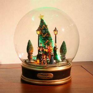 BOULE DE NOEL - GUIRLANDE - KIT NOEL Village globe musical automate avec Led