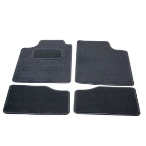 TEXTILE AUTO CONFORT Lot de 4 tapis city - noir / noir - taille unique