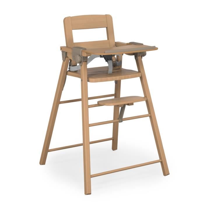 Chaise haute Baby Fox pliante bois vernis Cette chaise haute pliante