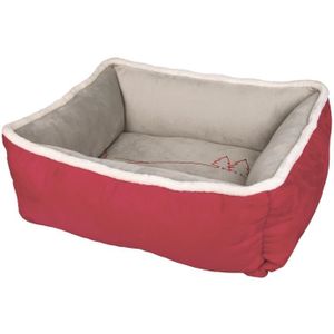 TRIXIE Lit Wonderland 60x50 cm - Rouge et gris - Pour chien
