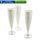 10 flûtes à Champagne plastique blanc nacré 13cl