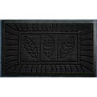 PAILLASSON - DECROTTOIR Tapis d'entrée 45x75 cm feuilles coloris noir