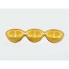 RAMEQUIN - RAVIER - VERRINE - MISE EN BOUCHE - COQUILLE TRIPLE BOL AGRUMES JAUNE