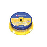 CD - DVD - BLU-RAY VIERGE POUR PC Verbatim DVD+RW 120 min 1- 4x (25)