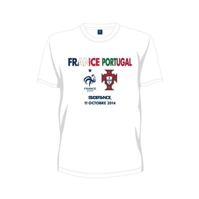 Shirt France/Portugal Blanc Multicouleur Achat / Vente t shirt