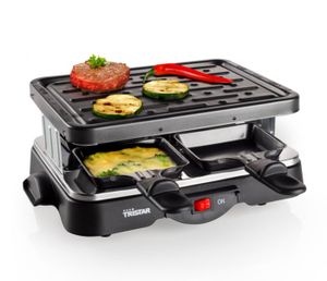 TRISTAR RA2949 Raclette pour 4 personnes avec grille en acier ? 500W - Noir