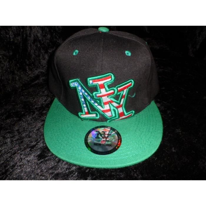 CASQUETTE NY NEW YORK HIP HOP FASHION ORIGINAL DRAPEAU AMERICAIN NOIRE