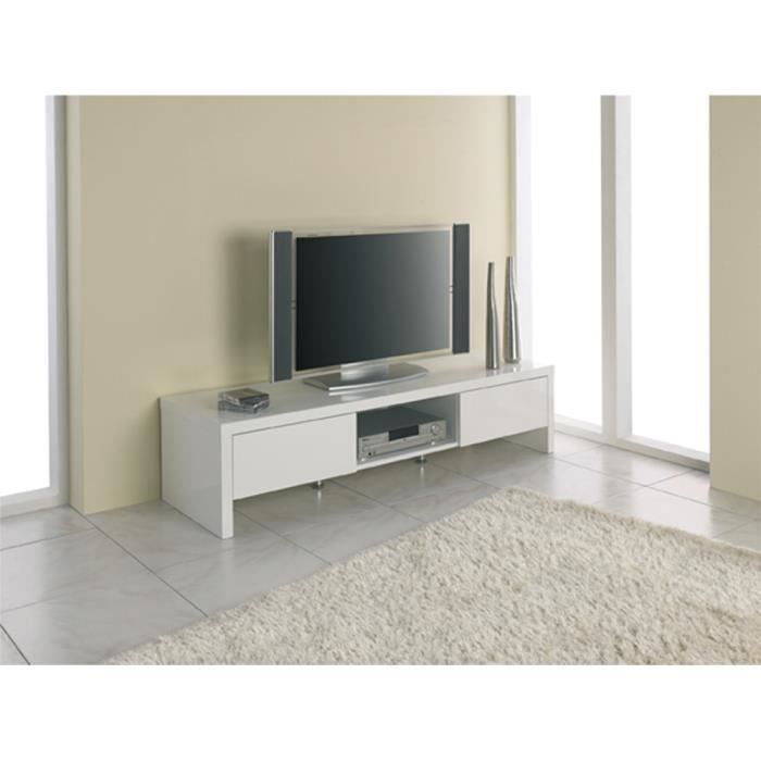 meuble tele blanc pas cher