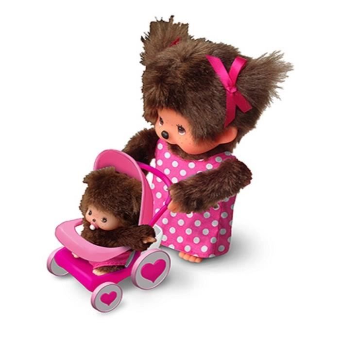 MONCHHICHI Maman et son Bébé Rose 45 cm Achat / Vente peluche Soldes*