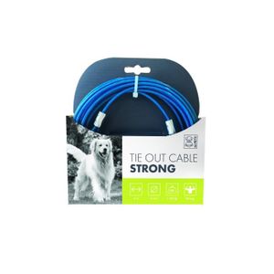 MPETS Câble d'attache Tr?s resistant TIE OUT - Pour chien - 6m -Bleu